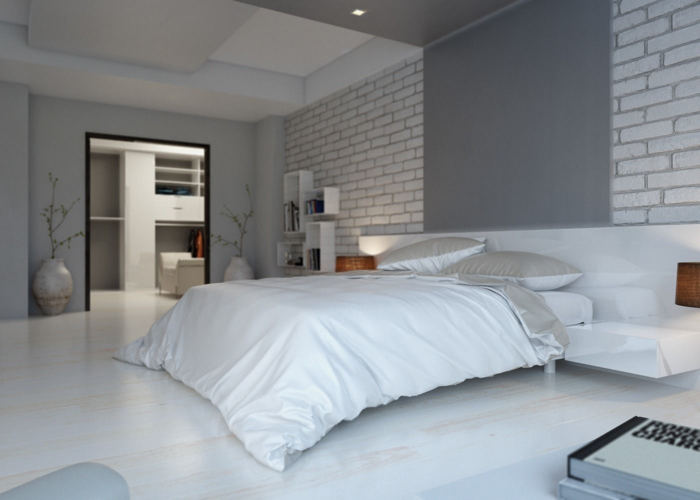Bedroom View ROAS ARCHITECTURE 3D DESIGN AGENCY Modern Yatak Odası