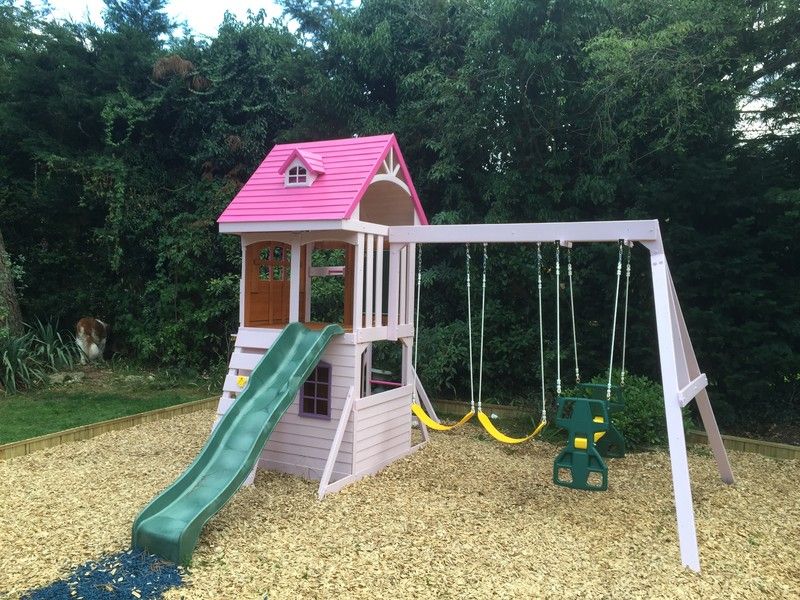 Climbing frame Looking Pretty In Pink Selwood Products Ltd สวน ไม้ Wood effect