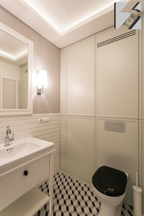 Meble na wymiar do apartamentu na warszawskiej Ochocie, 3TOP 3TOP Phòng tắm phong cách hiện đại Storage