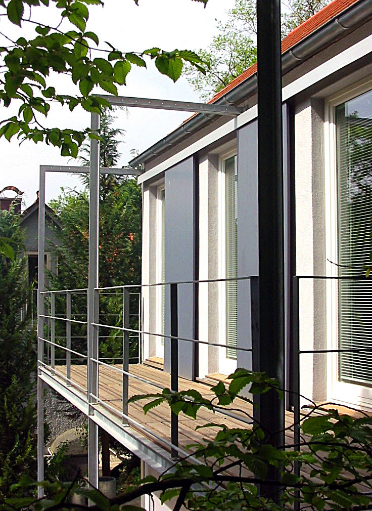 Wohnhaus für 1 Person in Unterjesingen, Matthias Bruder, Architekt Matthias Bruder, Architekt Modern Balkon, Veranda & Teras