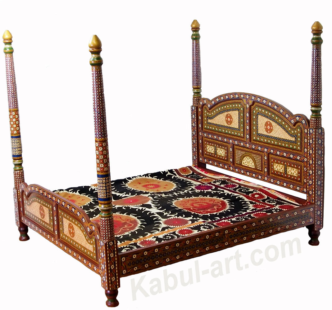 Orientalische Möbel, Kabul Gallery Kabul Gallery Dormitorios de estilo colonial Madera Acabado en madera Camas y cabeceros