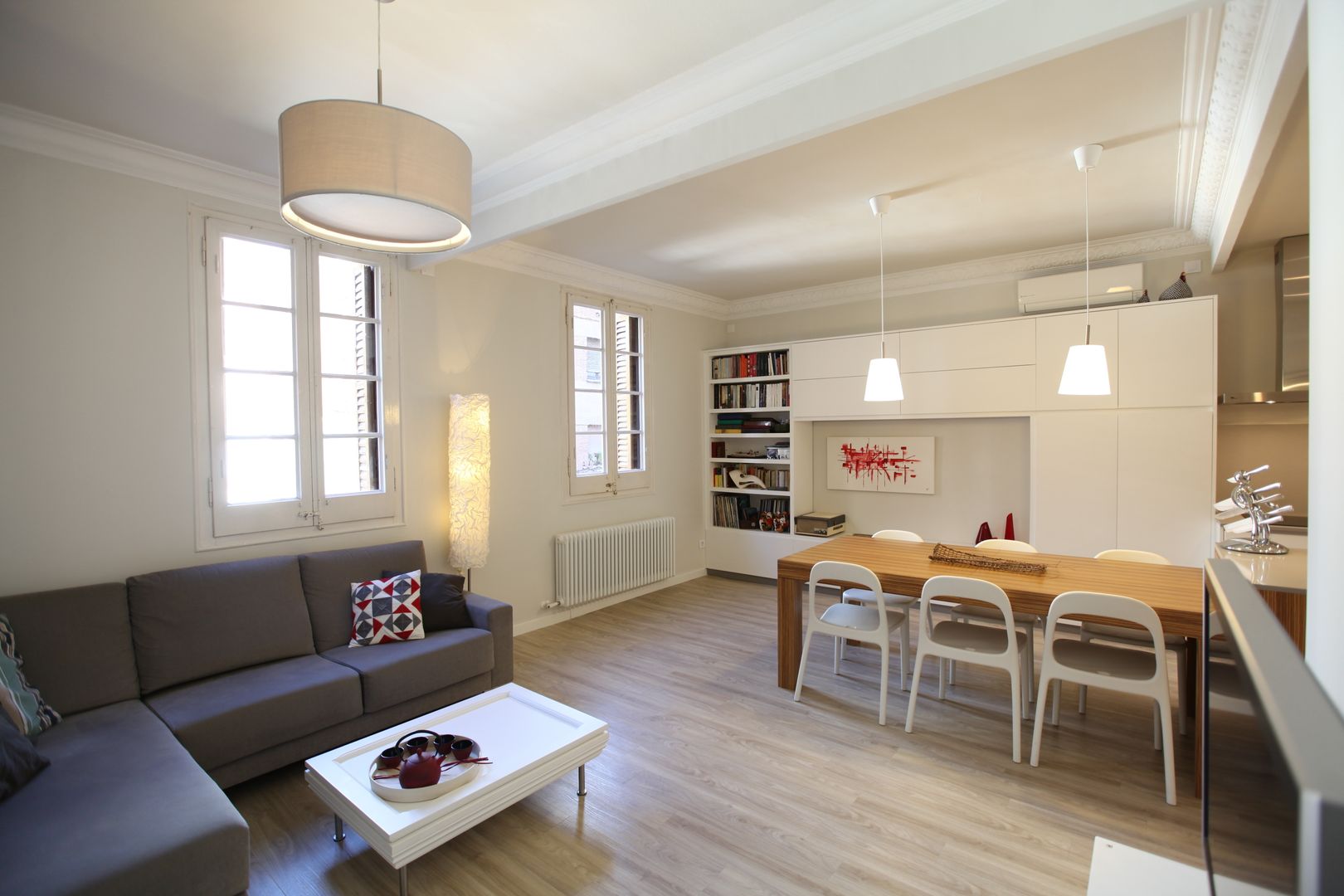Casa modernista en Barrio de Sant Andreu (BCN), GPA Gestión de Proyectos Arquitectónicos ]gpa[® GPA Gestión de Proyectos Arquitectónicos ]gpa[® Modern dining room