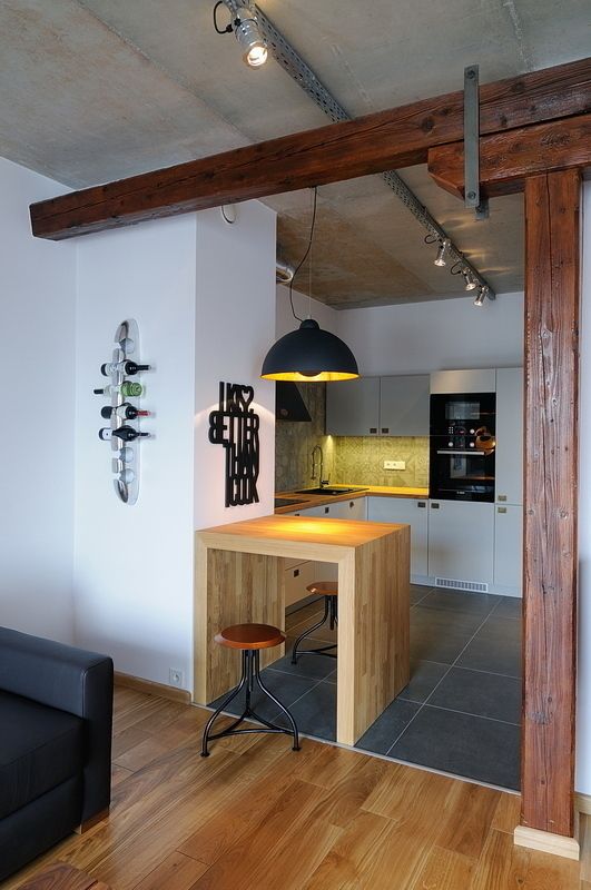 Loft w młynie., ARTEMA PRACOWANIA ARCHITEKTURY WNĘTRZ ARTEMA PRACOWANIA ARCHITEKTURY WNĘTRZ Industrial style kitchen