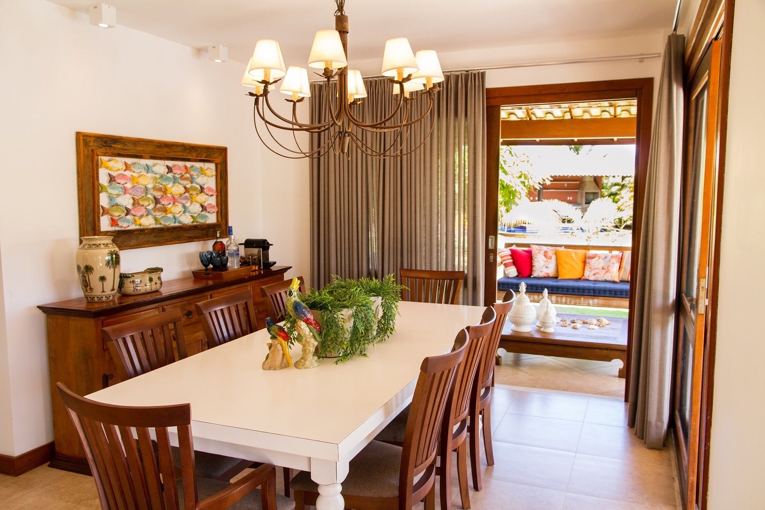 Casa Imbassaí, Jamile Lima Arquitetura Jamile Lima Arquitetura Tropical style dining room