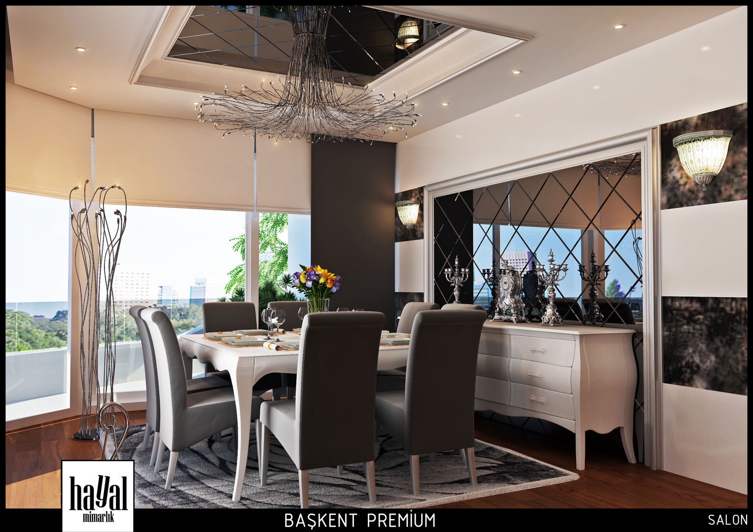 Başkent Premium Örnek Daire, Hayal Mimarlık Mühendislik Proje İnş.San. Tic. Ltd.Şti. Hayal Mimarlık Mühendislik Proje İnş.San. Tic. Ltd.Şti. Classic style dining room Tables