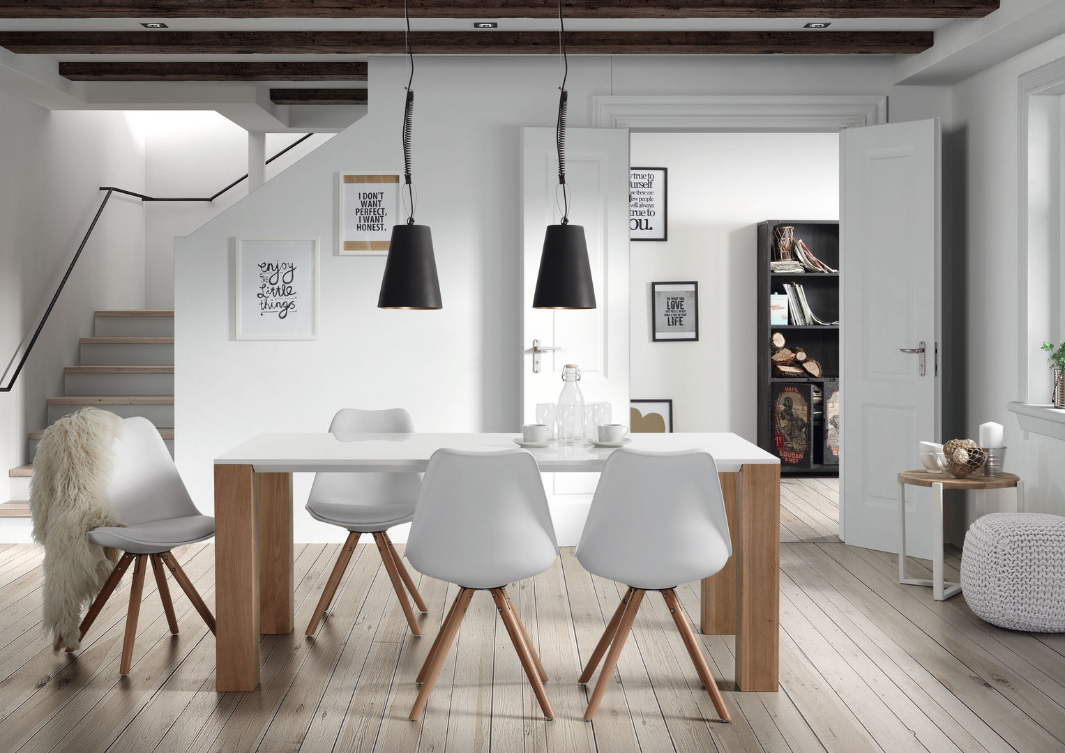 Pomysł na oświetlenie jadalni, Le Pukka Concept Store Le Pukka Concept Store Scandinavian style dining room Lighting