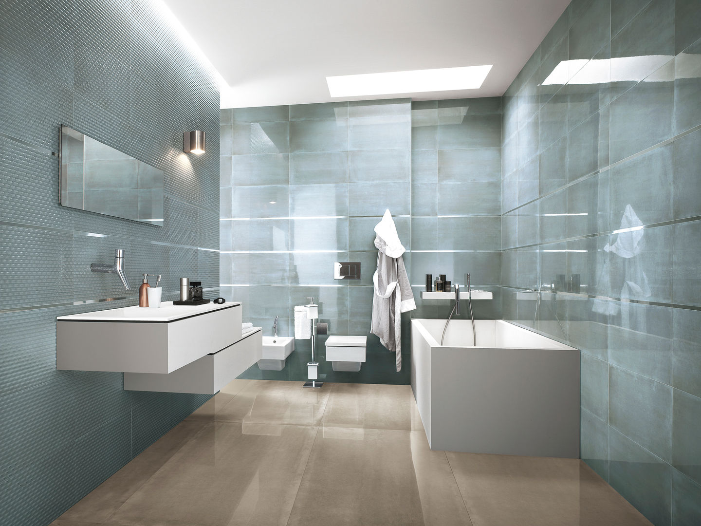 FRAME, la nuova superficie effetto resina di FAP Ceramiche , AuroraR AuroraR Minimalist style bathroom Decoration