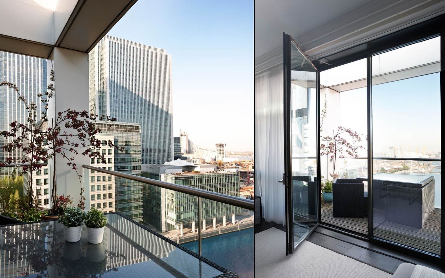 Luxury Penthouse Apartment: Discovery Dock, Boscolo Boscolo 모던스타일 발코니, 베란다 & 테라스 액세서리 & 장식