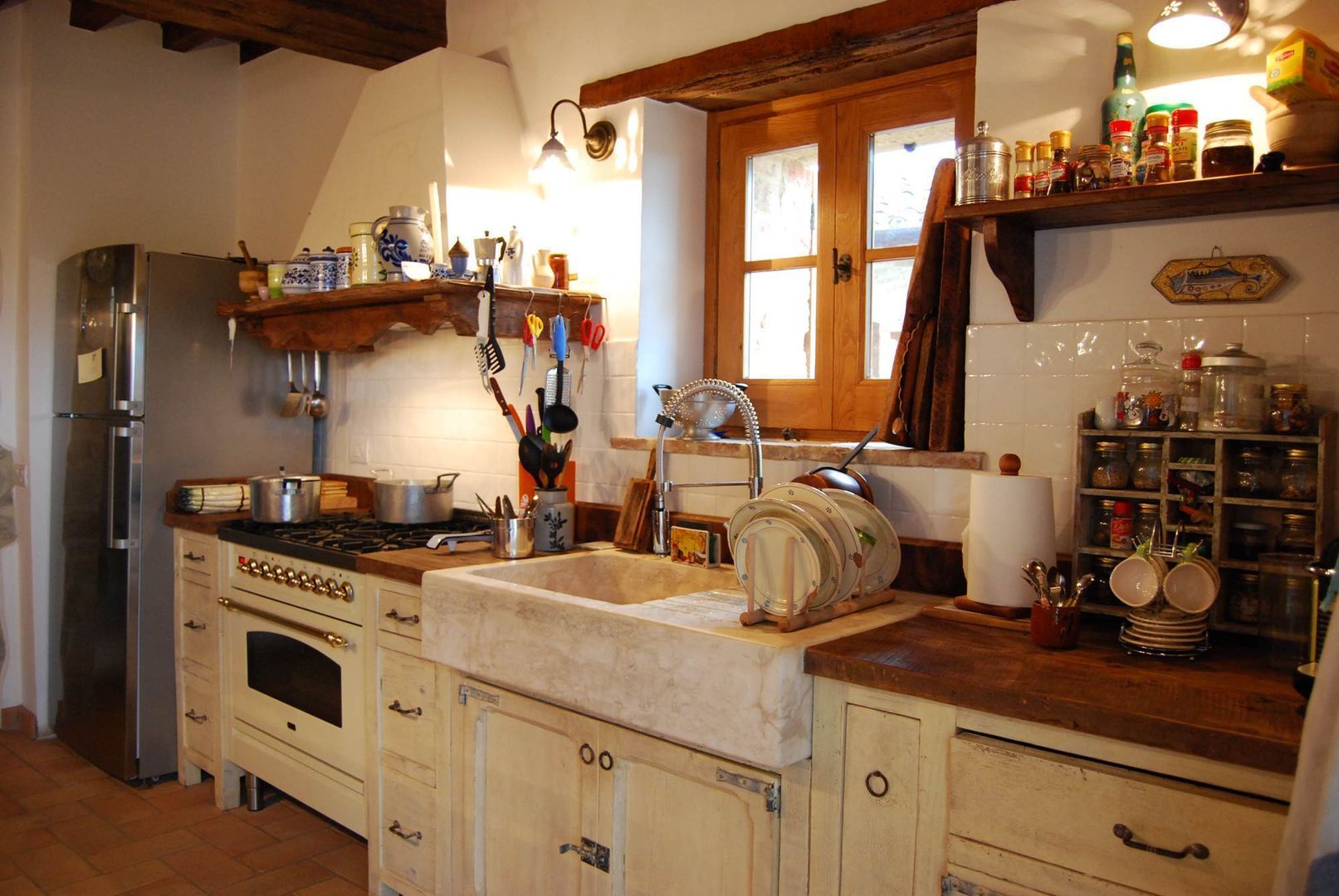 Cucina La Fornace, Porte del Passato Porte del Passato Dapur Gaya Rustic Bench tops