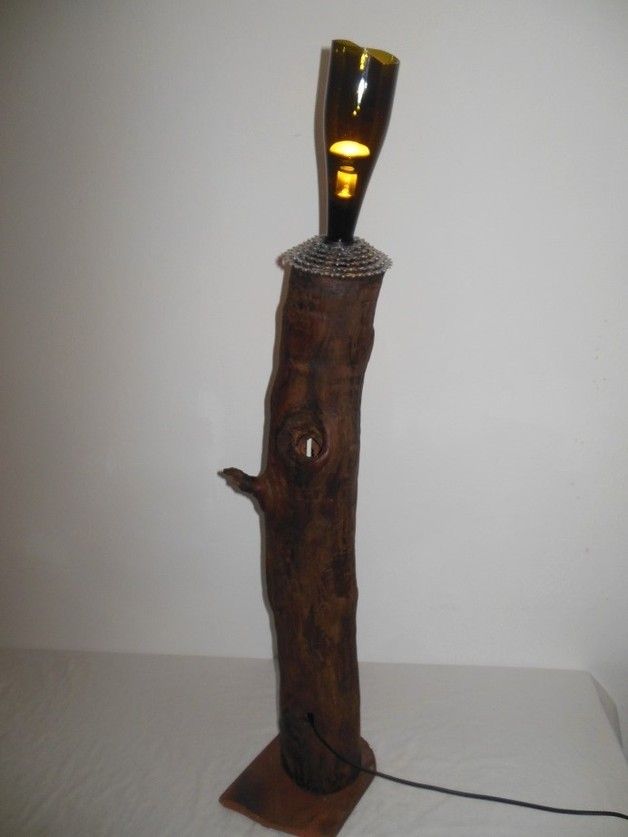 Lampe Upcycling !!, Holzsteinkunstobjekte Holzsteinkunstobjekte Salas / recibidores