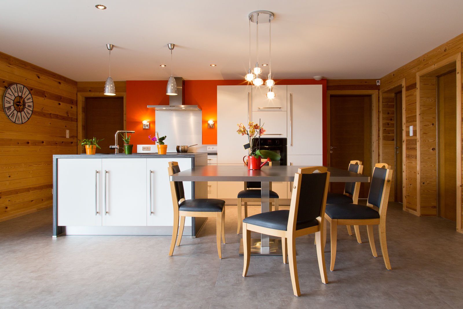 Modernisation d'un intérieur d'une maison ossature bois, Agence C+design - Claire Bausmayer Agence C+design - Claire Bausmayer Modern kitchen