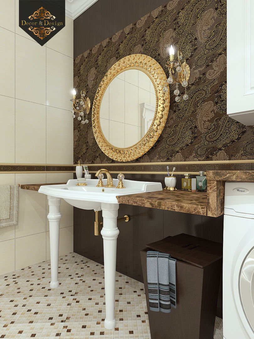 Золотая классика / трехкомнатная квартира в Казани по ул. Муштари, Decor&Design Decor&Design Classic style bathroom