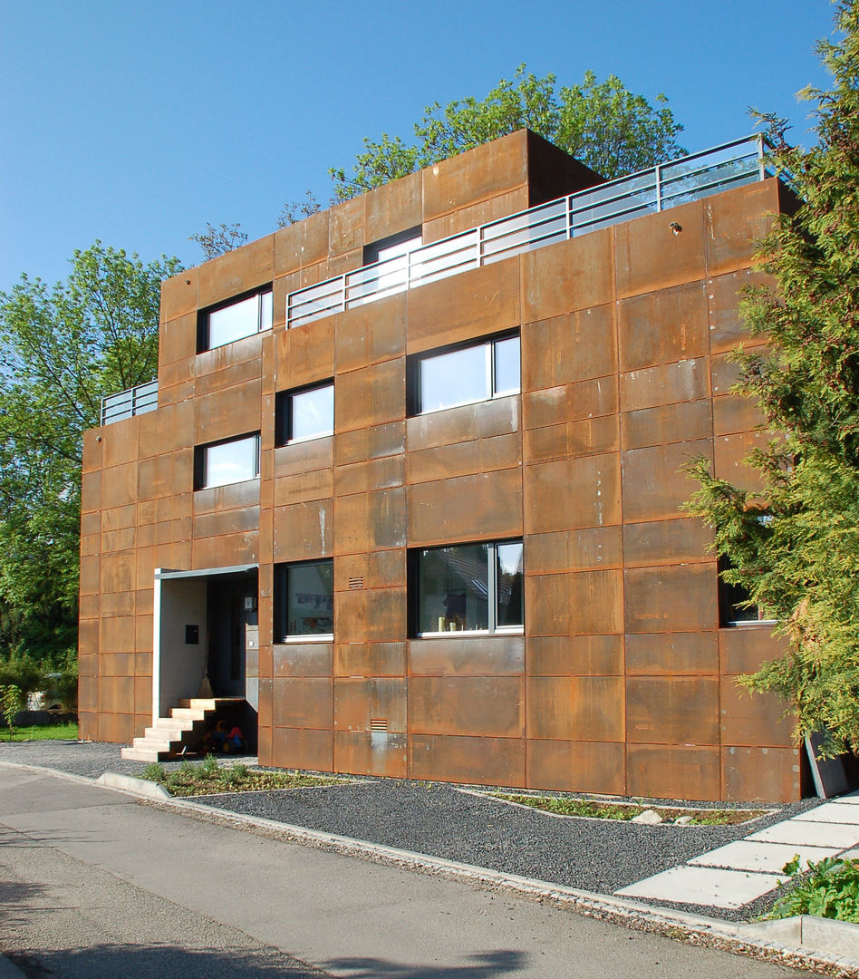 Doppelhaus Klein Grün, mbpk Architekten & Stadtplaner mbpk Architekten & Stadtplaner Casas modernas