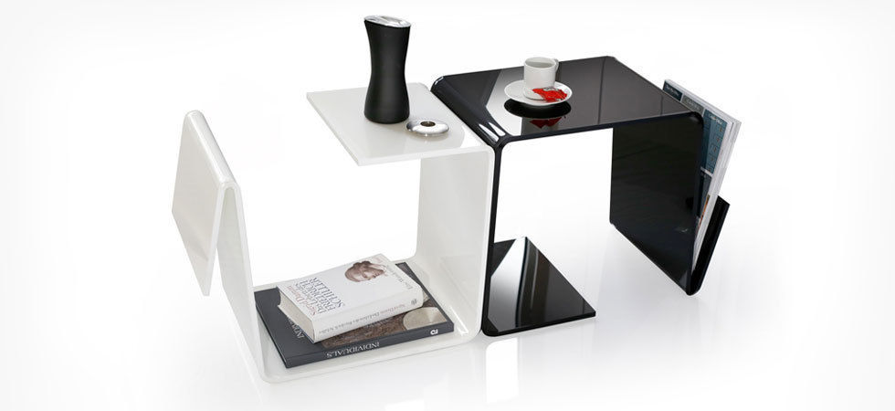 homify Phòng khách phong cách tối giản Side tables & trays