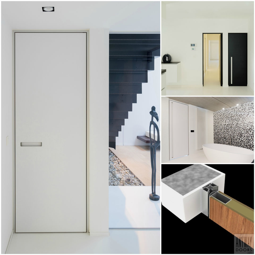Moderne binnendeuren met een minimalistisch kozijn Anyway Doors Binnendeuren