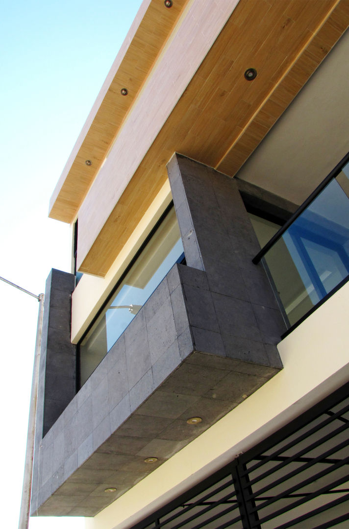 Vista Exterior- Detalle Fachada homify Casas modernas