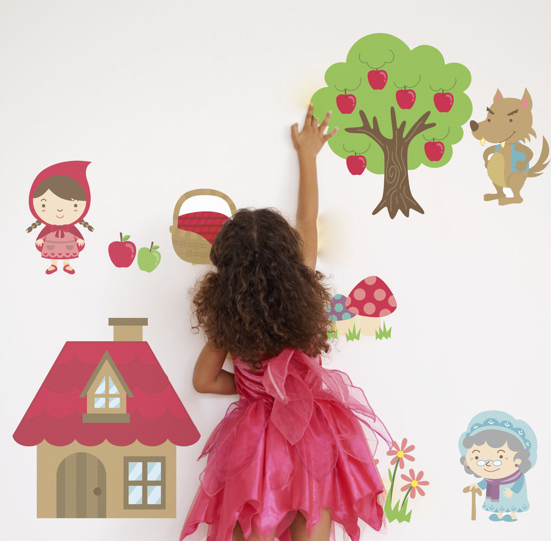 Fairytale Little Red Riding Hood Fabric Wall Sticker SnuggleDust Studios غرفة الاطفال Accessories & decoration