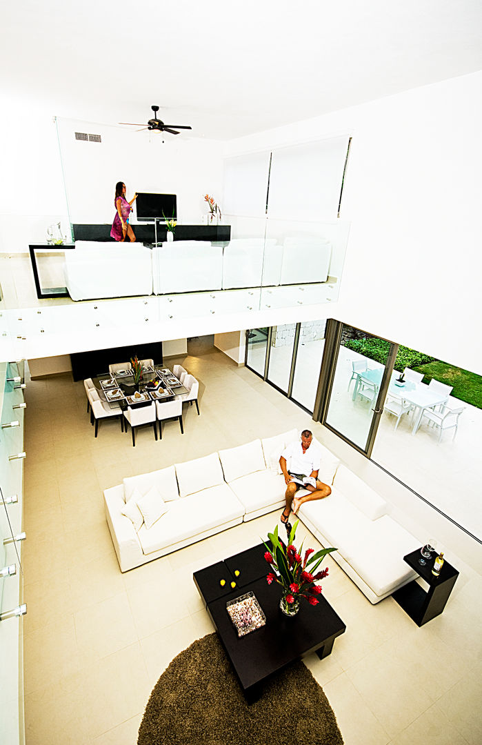 Casa entre Arboles, Enrique Cabrera Arquitecto Enrique Cabrera Arquitecto Modern living room
