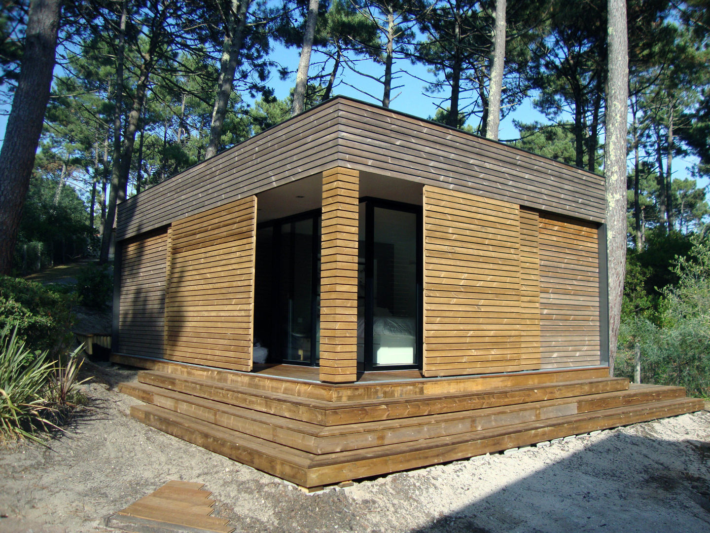 Cabane Ferret Capienne, Clemence de Mierry Grangé Clemence de Mierry Grangé Modern Evler