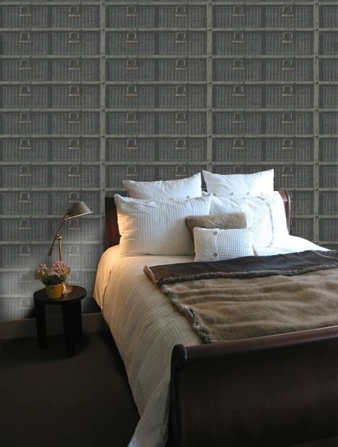 Basket Wallpaper, Vicente Galve Studio Vicente Galve Studio Industrial style bedroom