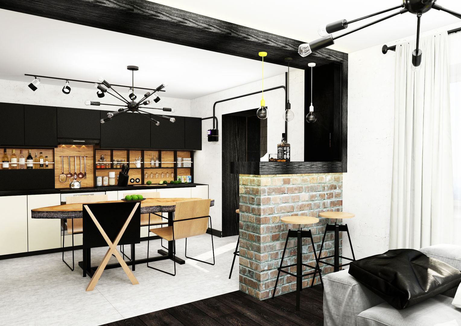 Креатив лофта, AbcDesign AbcDesign Cucina in stile industriale