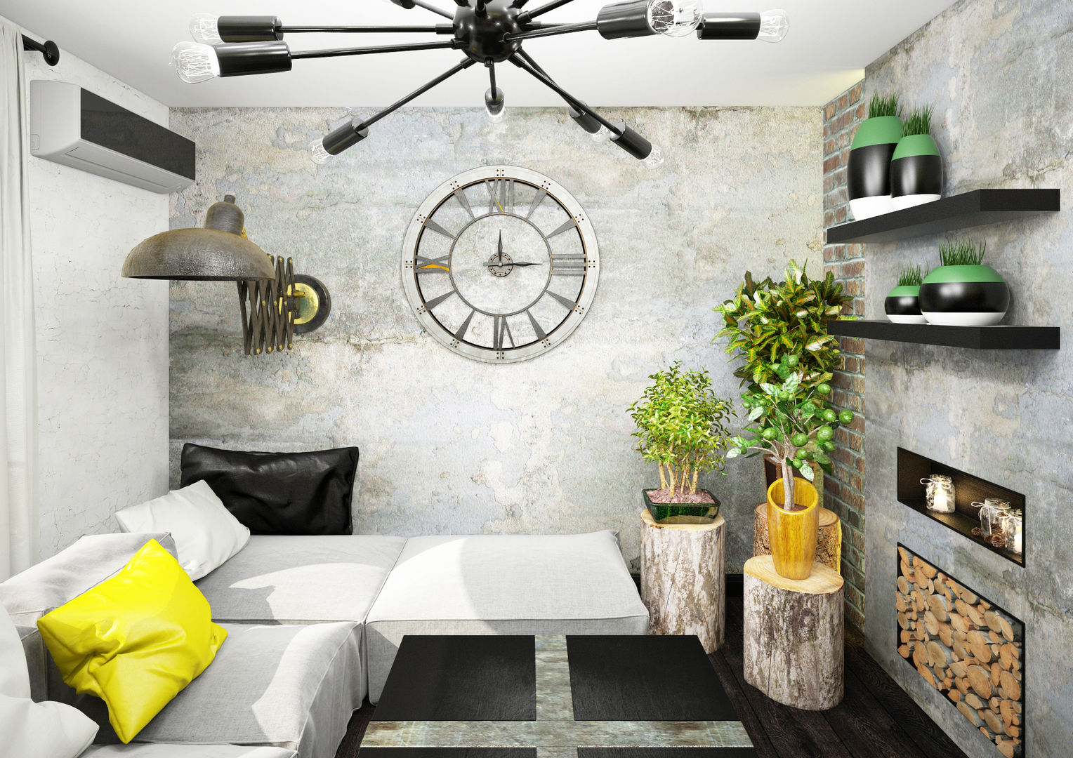 Креатив лофта, AbcDesign AbcDesign Industrial style living room