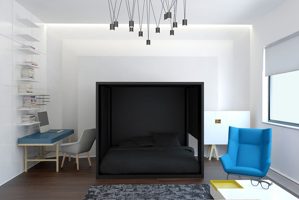 ultra modern, Nox Nox Minimalist bedroom