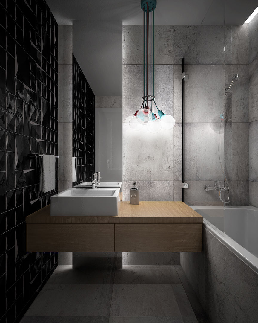 KAMION CROSS, Wiktoria Ginter - interiorismo Wiktoria Ginter - interiorismo Modern bathroom