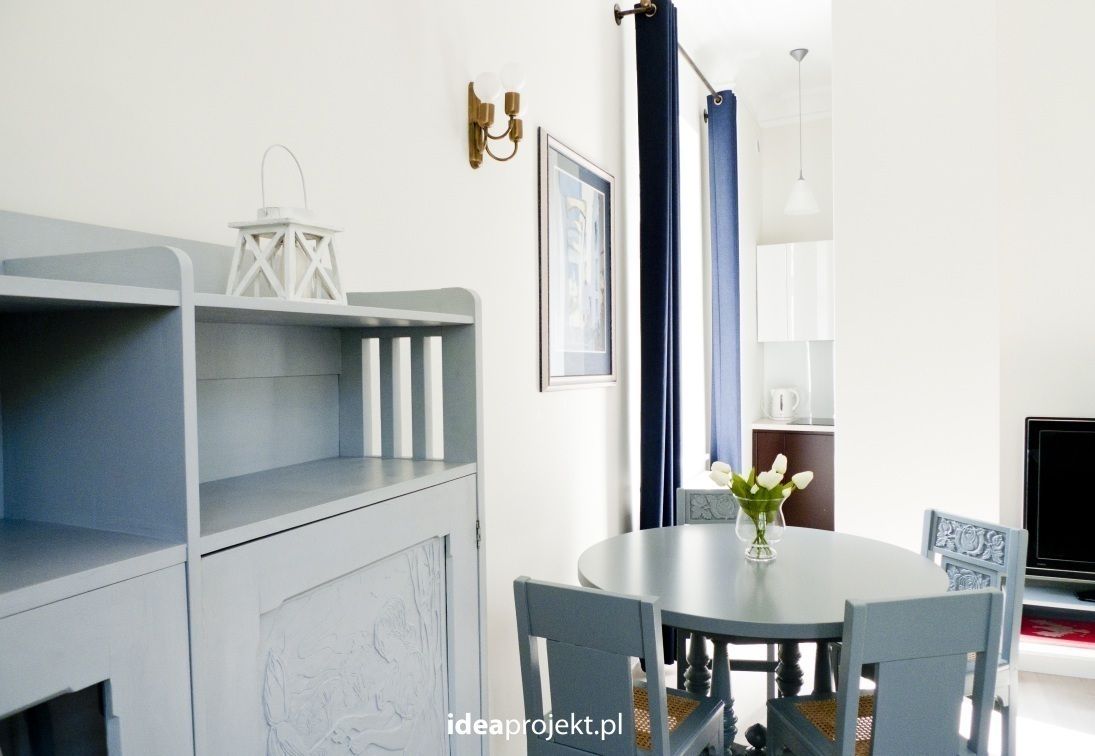 Kawalerka Sopot, idea projekt idea projekt Eclectic style dining room