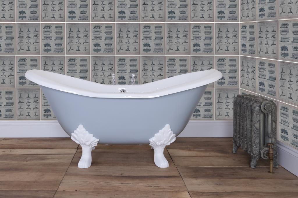 Banburgh Small Double High Slipper Cast Iron Roll Top Bath UKAA | UK Architectural Antiques Baños clásicos Bañeras y duchas