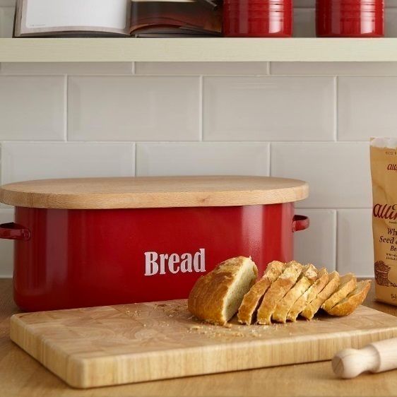 Typhoon Vintage Red Bread Bin NuCasa Landhaus Küchen Aufbewahrung und Lagerung
