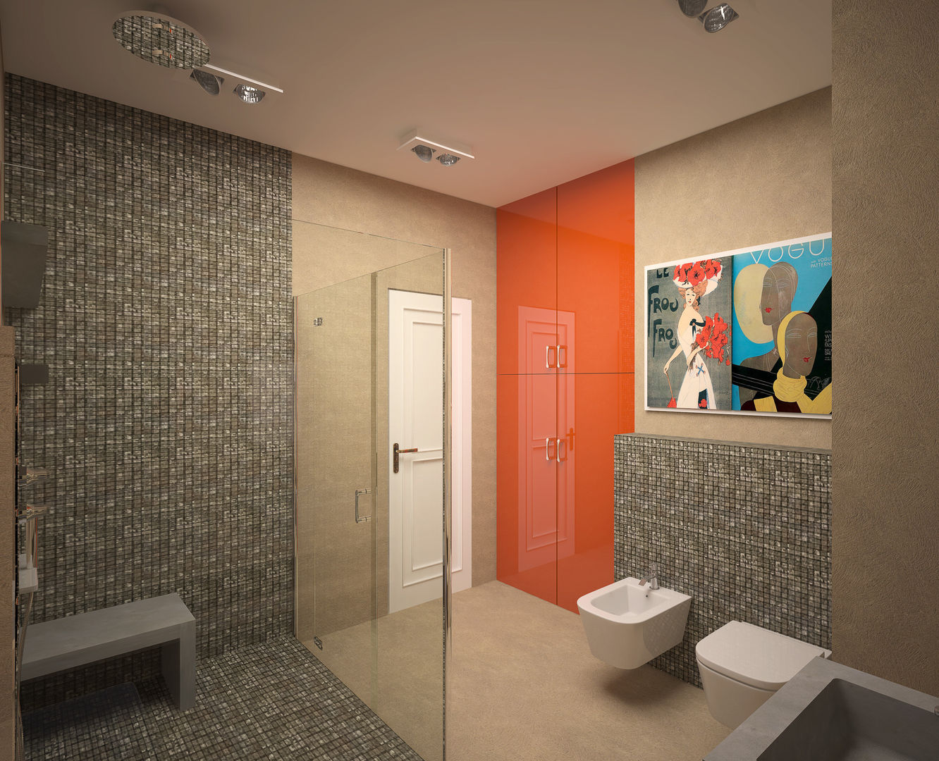 " Палитра Мондриана " Квартира 64,2 кв.м, Москва, Krupp Interiors Krupp Interiors Eclectic style bathroom