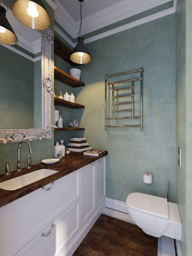 Квартира-студия в стиле лофт в центре Москвы, Aiya Design Aiya Design Industrial style bathrooms