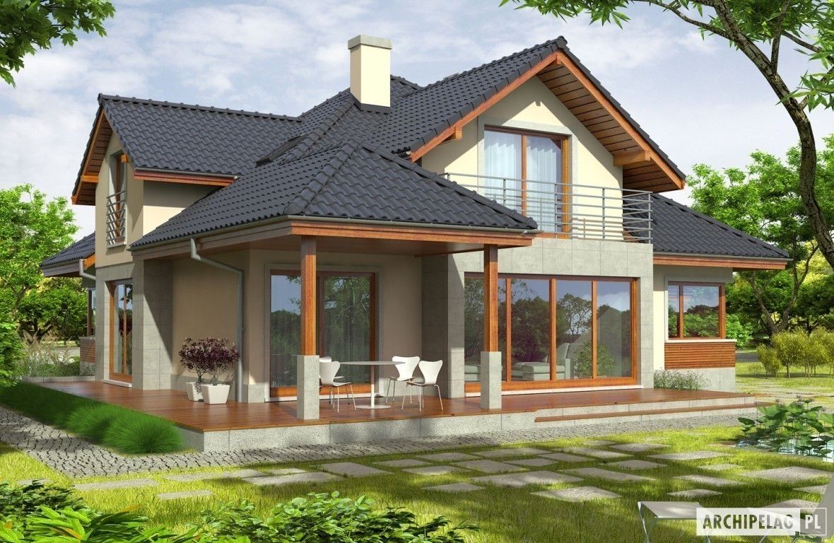 Projekt domu Naomi G2 , Pracownia Projektowa ARCHIPELAG Pracownia Projektowa ARCHIPELAG Modern houses