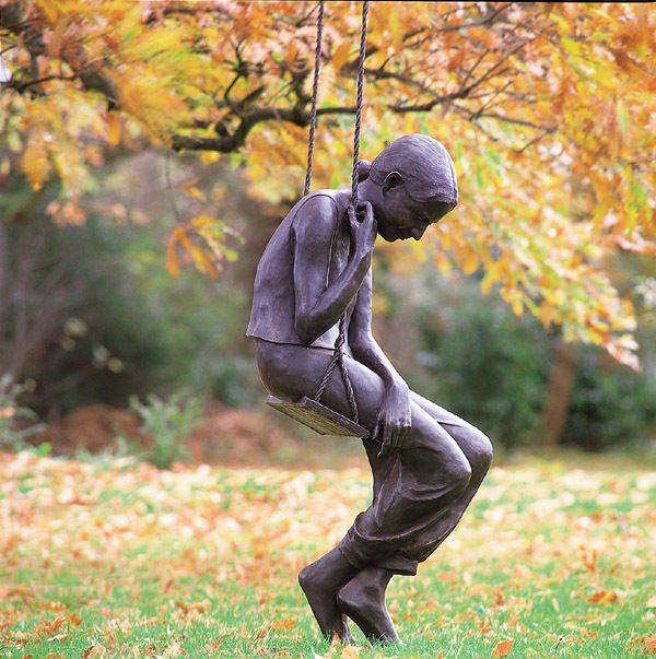 Girl on Swing - life size Vanessa Marston Other spaces Sculptures