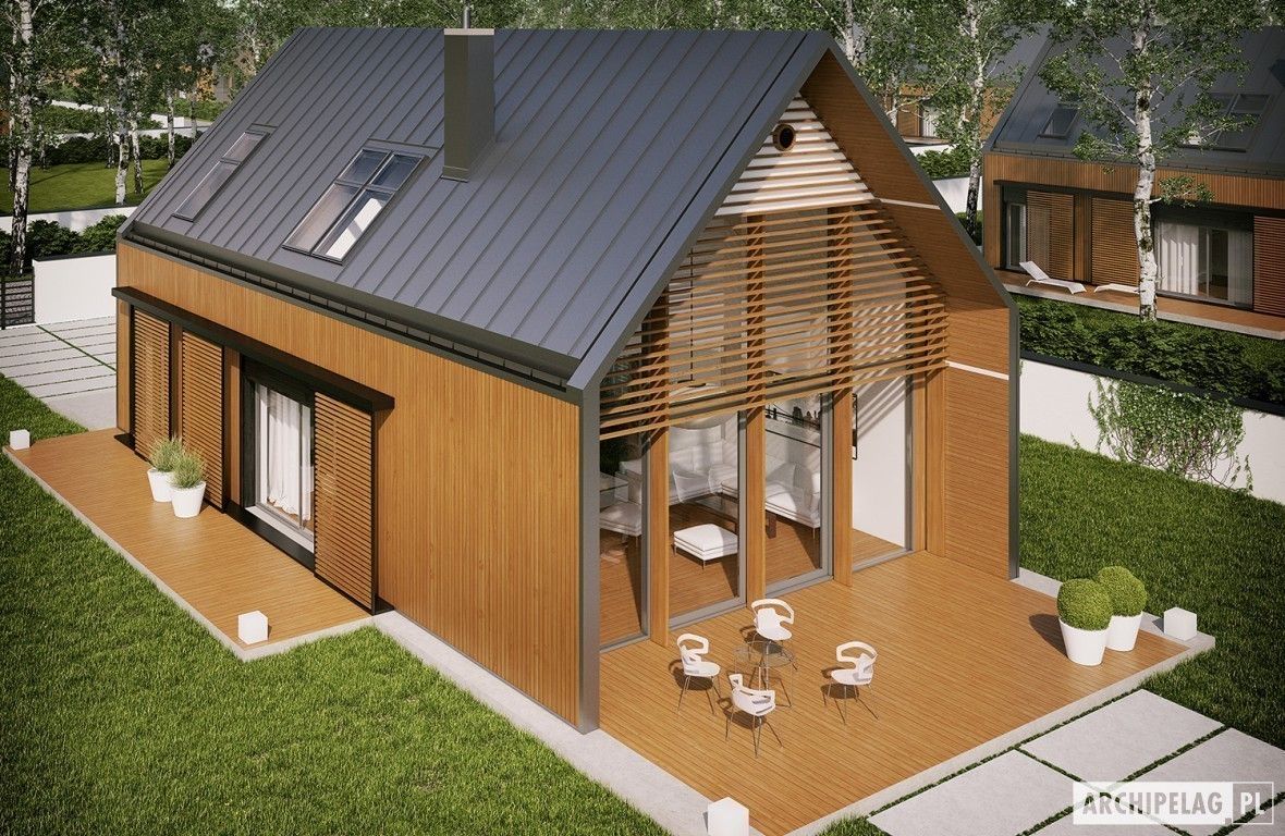 Projekt domu EX 14 , Pracownia Projektowa ARCHIPELAG Pracownia Projektowa ARCHIPELAG Maisons modernes