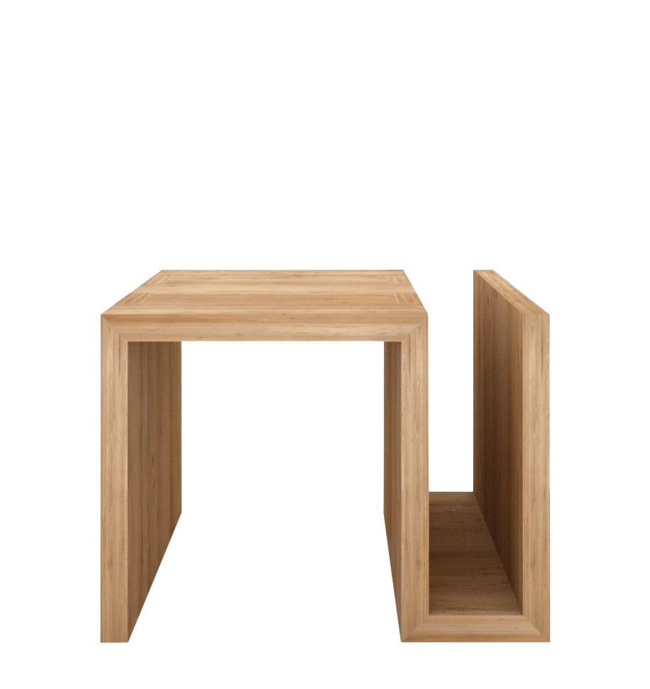 Kubus Bedside Table Natural Bed Company Minimalistische slaapkamers Nachtkasten