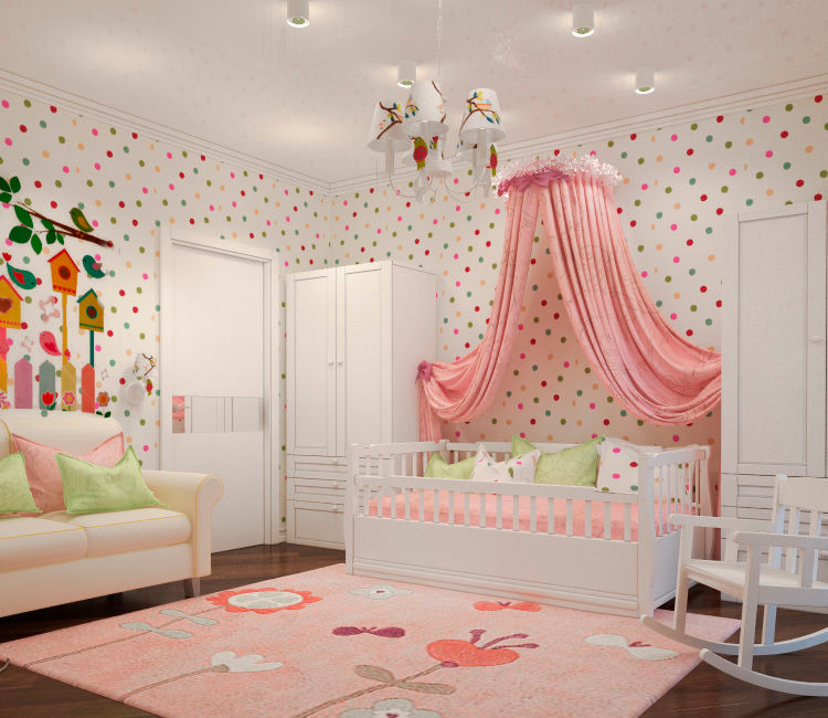 Горошек, горошек, горошек!!!, Sweet Hoome Interiors Sweet Hoome Interiors Modern nursery/kids room