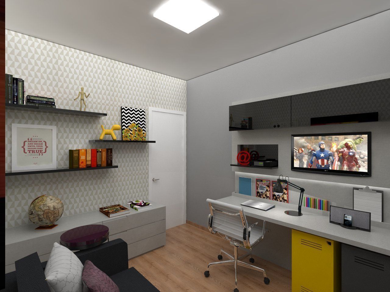 homify Modern Study Room and Home Office