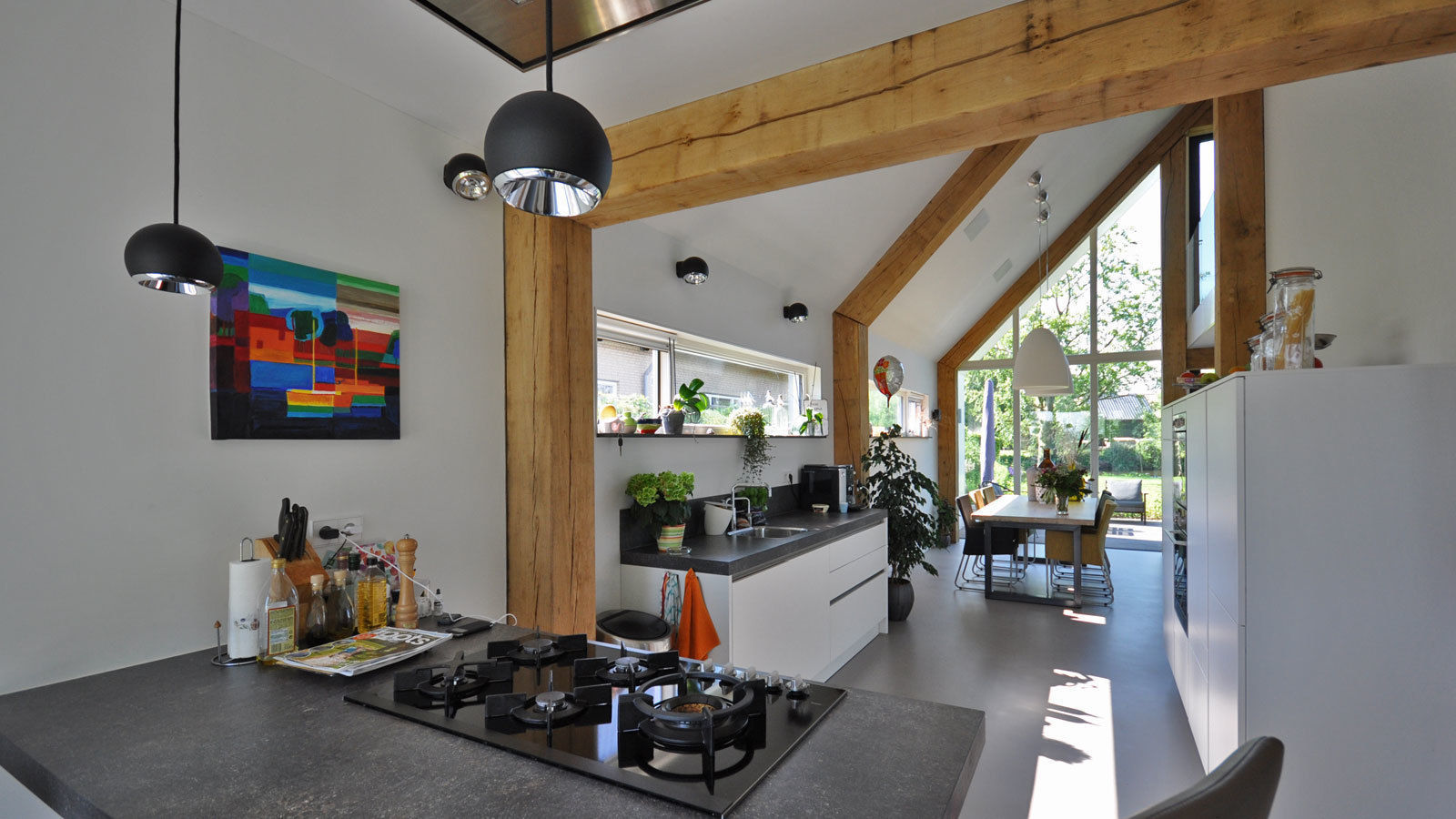 Schuurwoning, Bongers Architecten Bongers Architecten مطبخ Bench tops