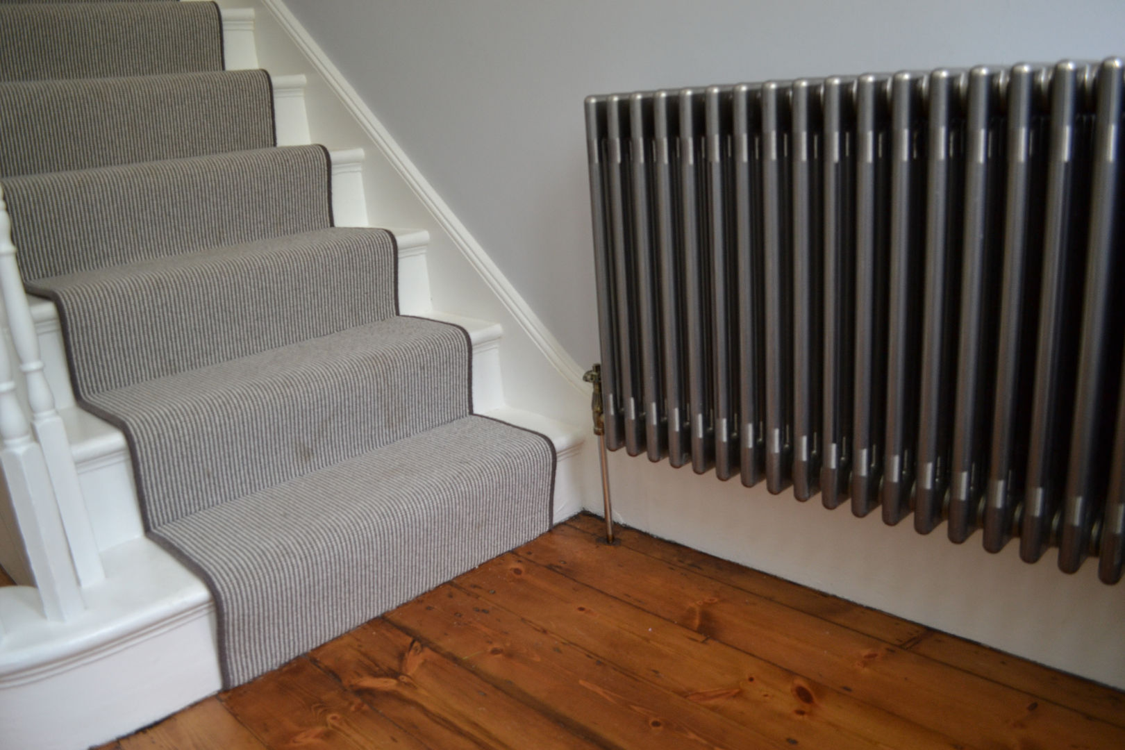 Raw mental two column radiator Mr Central Heating Modern Corridor, Hallway and Staircase