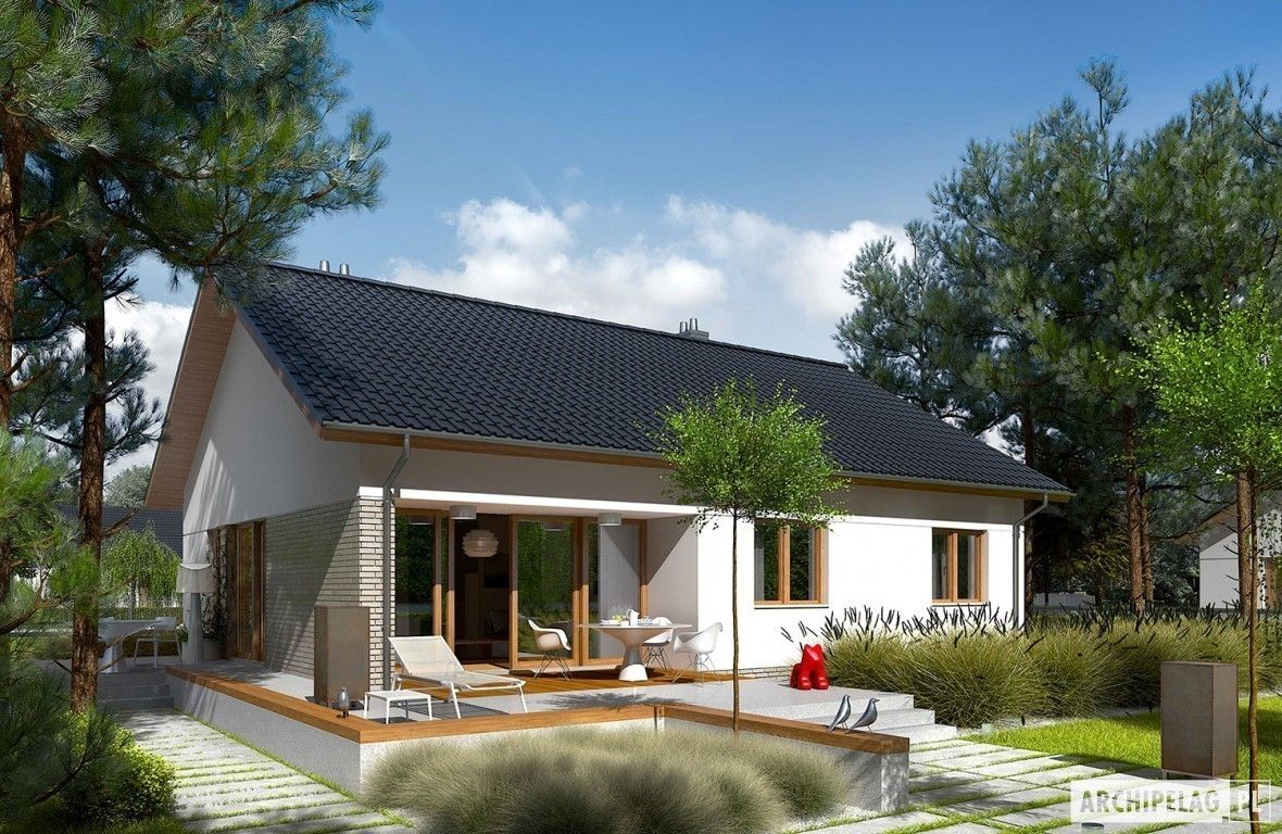 Projekt domu Swen II , Pracownia Projektowa ARCHIPELAG Pracownia Projektowa ARCHIPELAG Moderne huizen