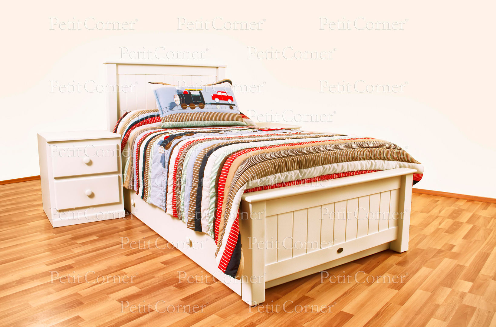 Cama individual Ethan Petit Corner Cuartos infantiles de estilo moderno Camas y cunas