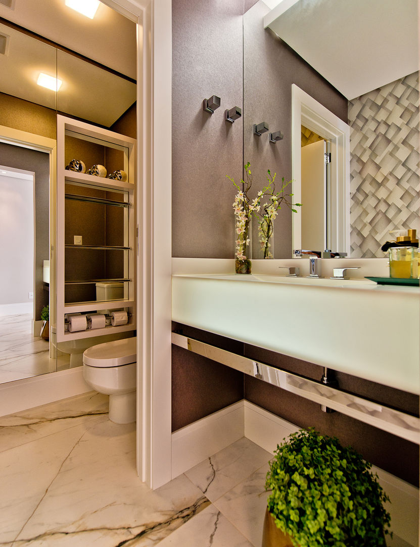 Cobertura de luxo, Espaço do Traço arquitetura Espaço do Traço arquitetura Modern bathroom