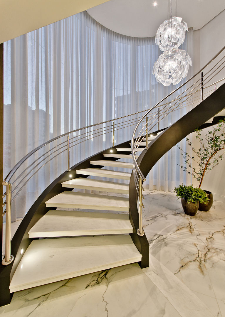 Cobertura de luxo, Espaço do Traço arquitetura Espaço do Traço arquitetura Stairs Stairs
