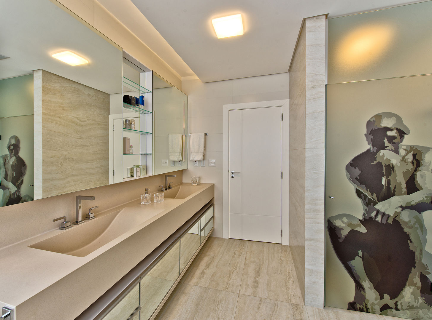 Cobertura de luxo, Espaço do Traço arquitetura Espaço do Traço arquitetura Modern style bathrooms