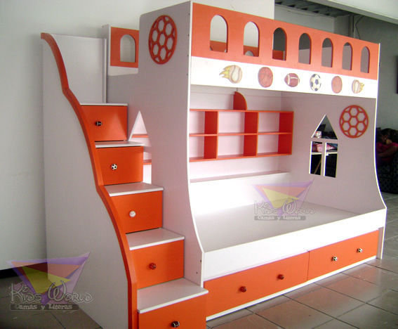 Literas y muebles juveniles, Kids World- Recamaras, literas y muebles para niños Kids World- Recamaras, literas y muebles para niños Спальня в стиле модерн Кровати и изголовья