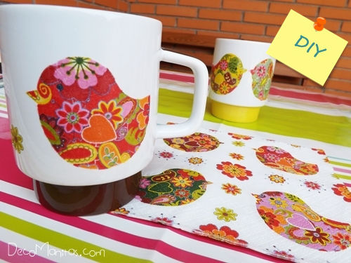 Tazas con decoupage apto para lavavajillas, DecoManitas DecoManitas Casas de estilo ecléctico Artículos del hogar