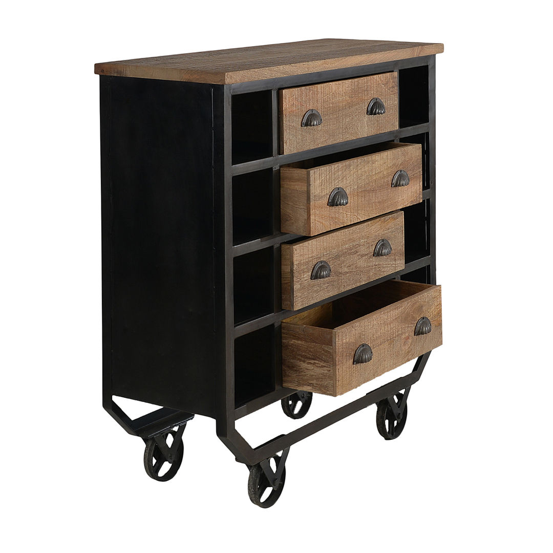 Gorgeous Kitchen and Bar Trolleys, The Yellow Door Store The Yellow Door Store Rustic style kitchen Cabinets & shelves