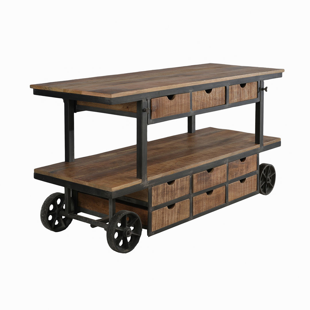 Gorgeous Kitchen and Bar Trolleys, The Yellow Door Store The Yellow Door Store Rustic style dining room Wine racks